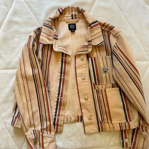 BDG Striped Jean Jacket